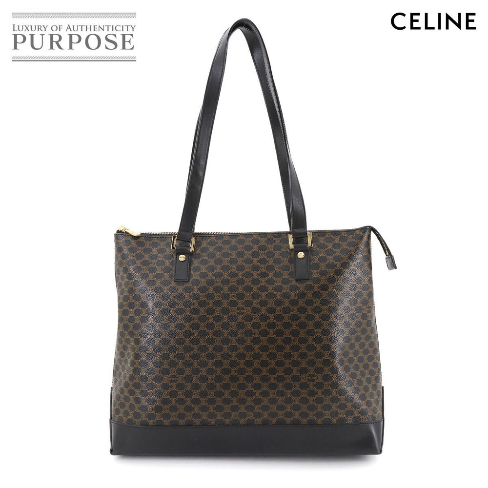 Celine Macadam Tote Bag leather black brown - Picture 1 of 9